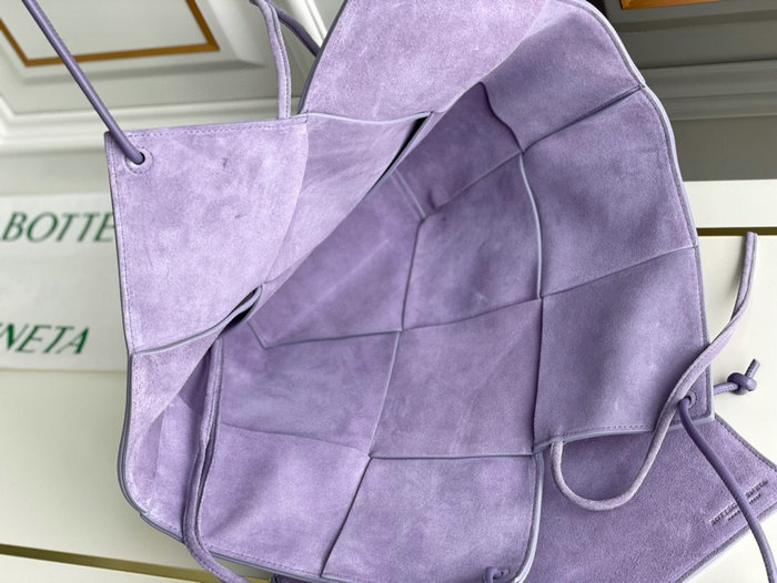 Bottega Veneta Intrecciato Suede Tote Bag Purple B72901