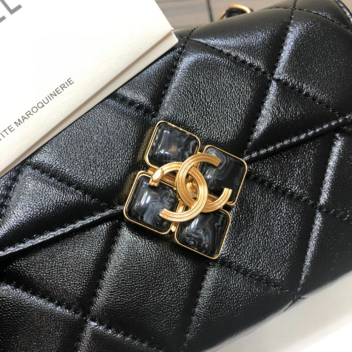 Chanel Lambskin Mini Flap Bag Black AS2633