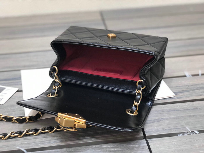 Chanel Lambskin Mini Flap Bag Black AS2633