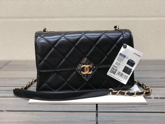 Chanel Lambskin Small Flap Bag Black AS2634