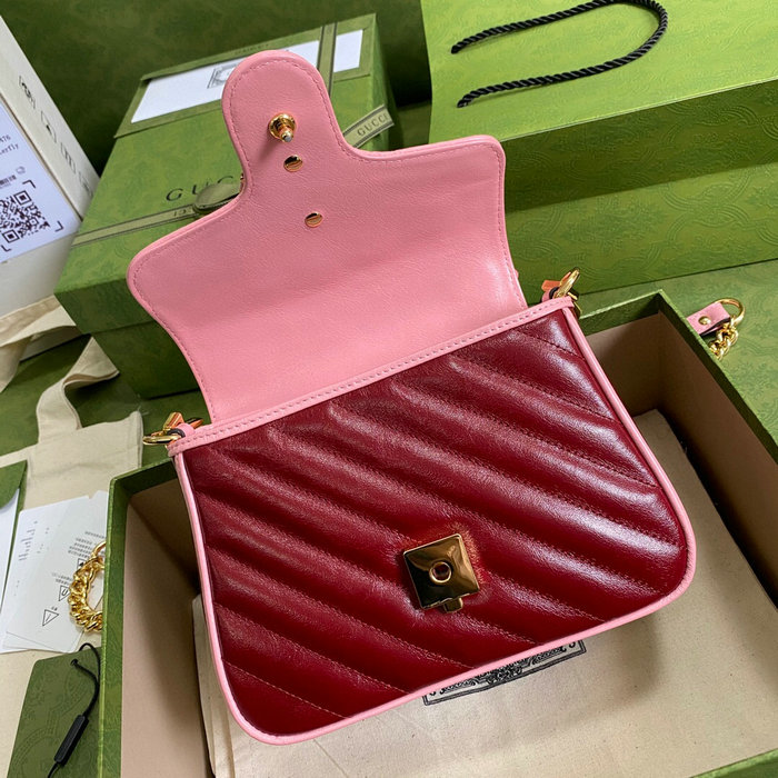 Gucci GG Marmont Mini Top Handle Bag Red 583571