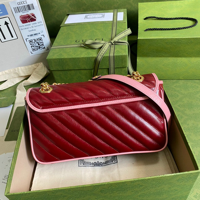 Gucci GG Marmont Medium Shoulder Bag Red 443497