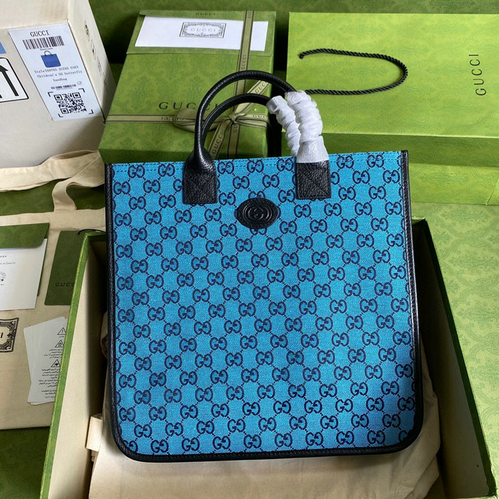 Gucci GG Tote Bag Blue 550763