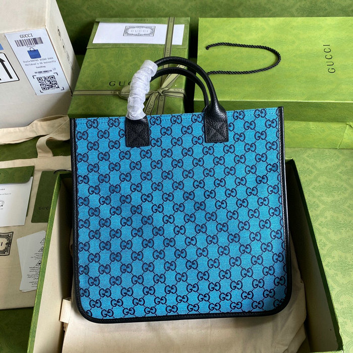 Gucci GG Tote Bag Blue 550763