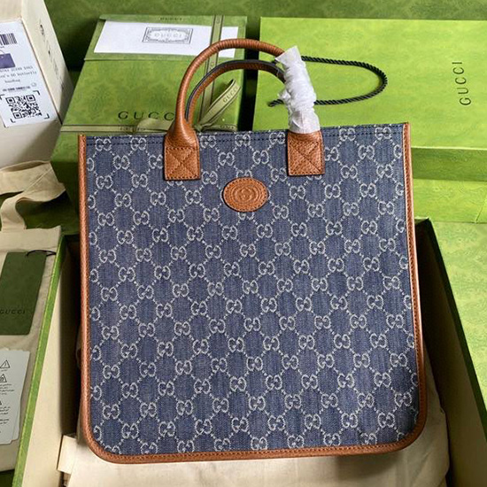 Gucci GG Tote Bag Denim 550763