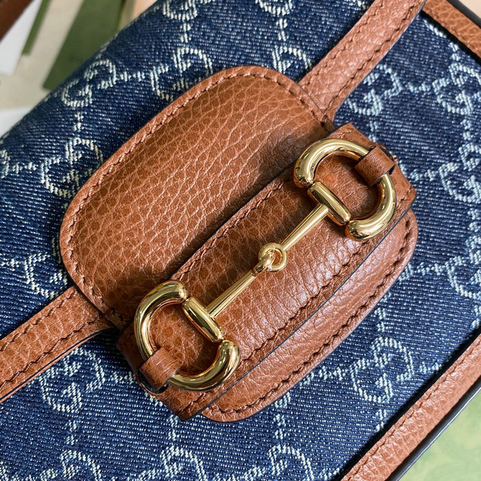 Gucci Horsebit 1955 Mini Bag Blue 658574