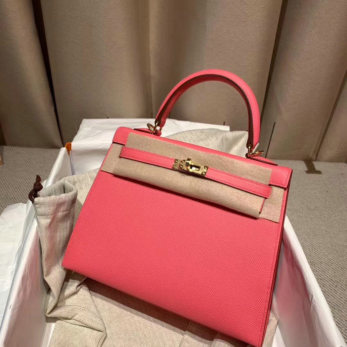 Hermes Epsom Leather Kelly Bag Peach HK283221