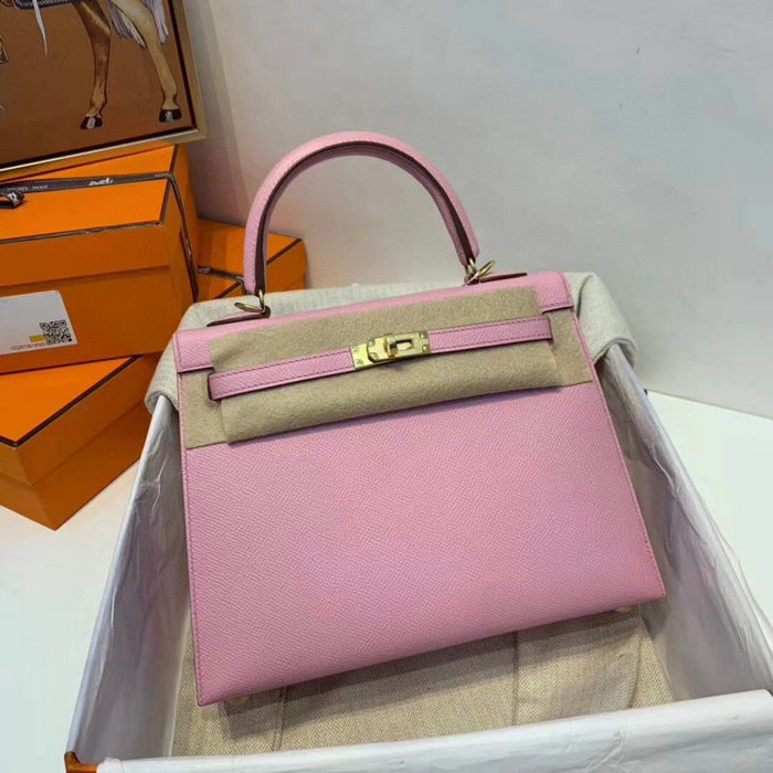 Hermes Epsom Leather Kelly Bag Pink HK283221