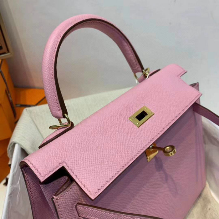 Hermes Epsom Leather Kelly Bag Pink HK283221