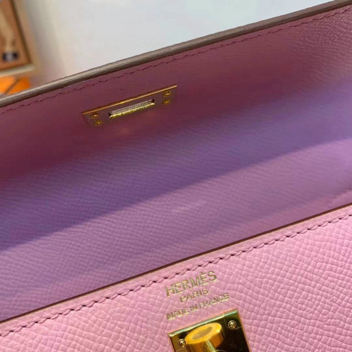 Hermes Epsom Leather Kelly Bag Pink HK283221