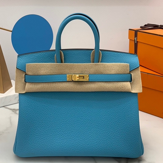 Hermes Togo Leather Birkin Bag Blue De Nord HB2530357