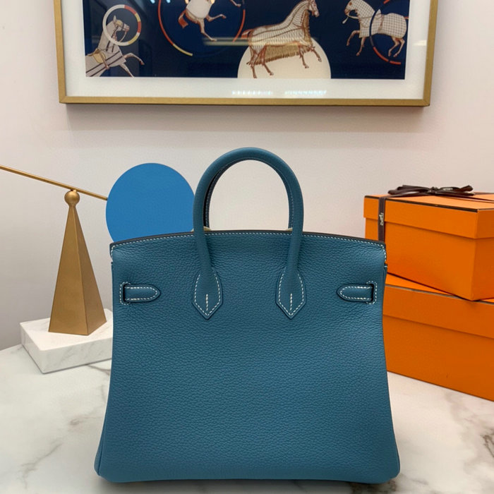 Hermes Togo Leather Birkin Bag Blue Jean HB2530357