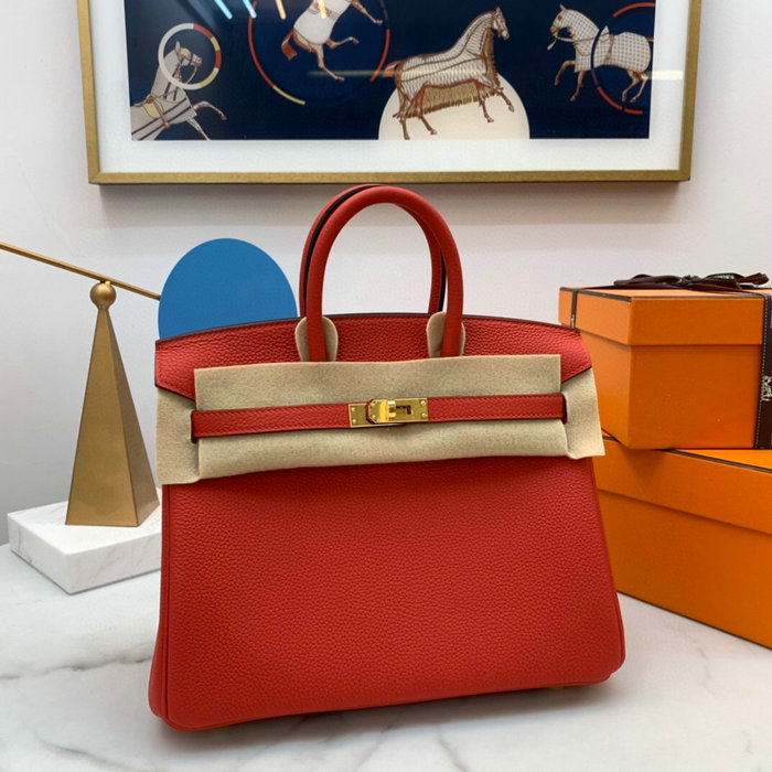 Hermes Togo Leather Birkin Bag Sanguine HB2530357