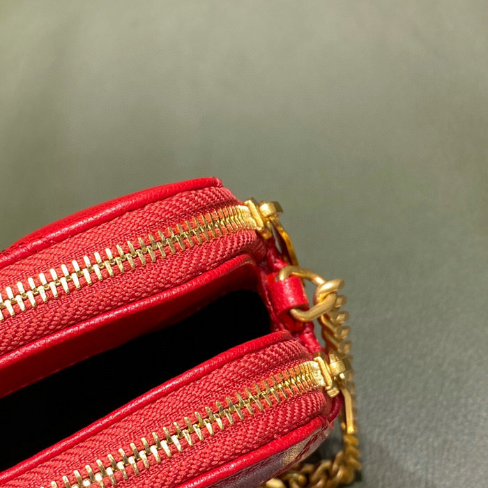 Saint Laurent Becky Double-zip Pouch Red 608941