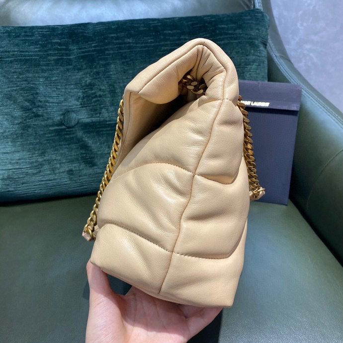 Saint Laurent Loulou Puffer Medium Bag Beige 577475