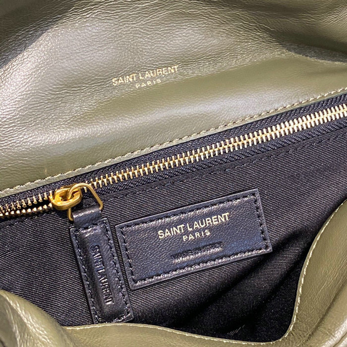 Saint Laurent Loulou Puffer Medium Bag Green 577475