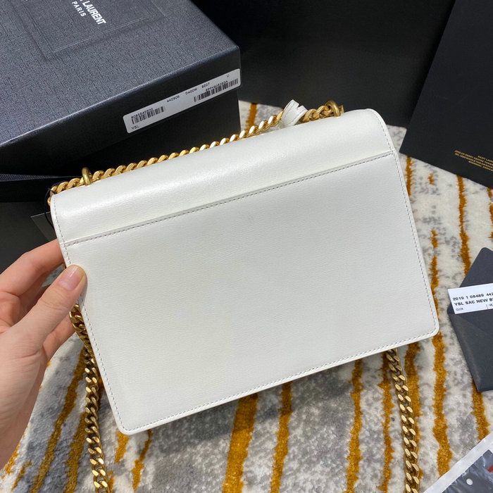 Saint Laurent Medium Sunset Bag White 442906