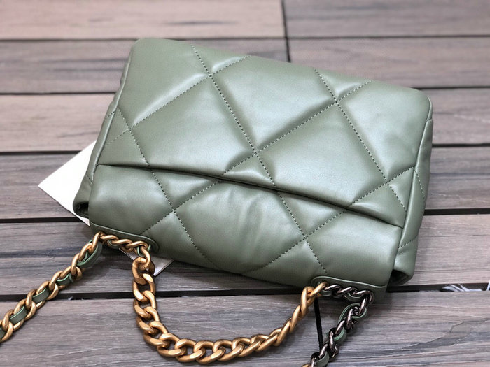 Chanel 19 Lambskin Flap Bag Green AS1160