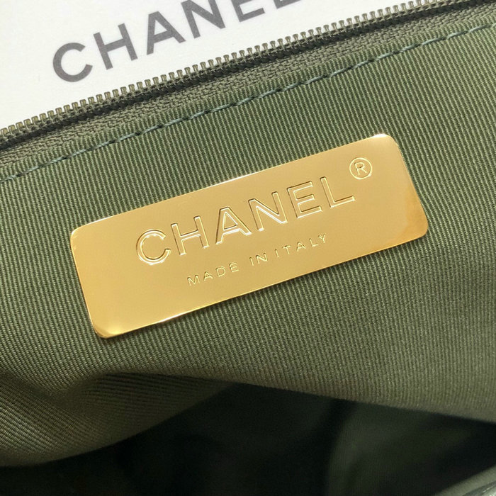 Chanel 19 Lambskin Flap Bag Green AS1160