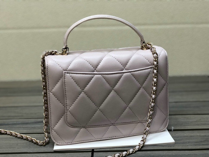 Chanel Small Flap Bag with Top Handle Pink AS2680