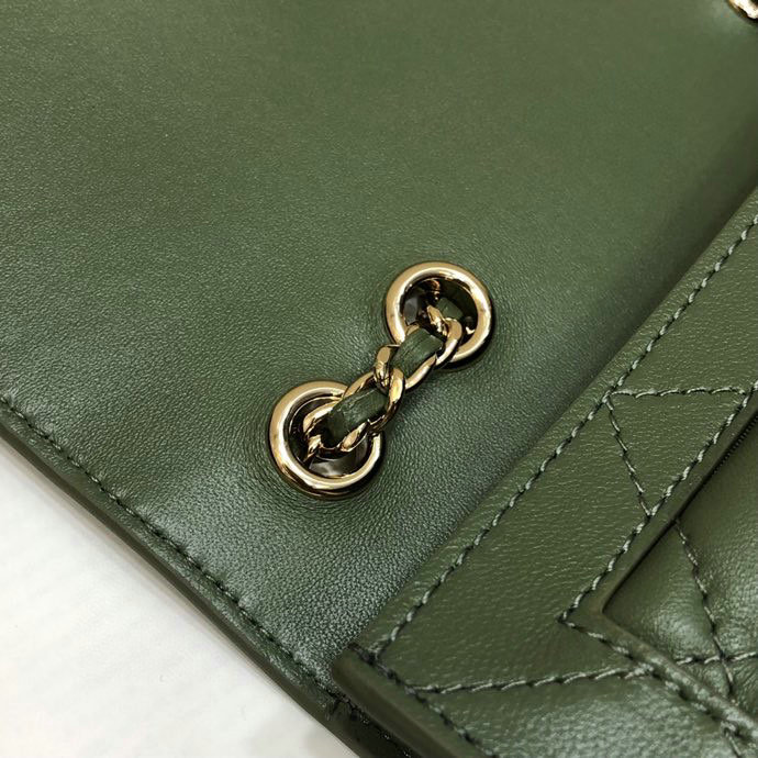 Chanel Small Lambskin Flap Bag Green AS2742