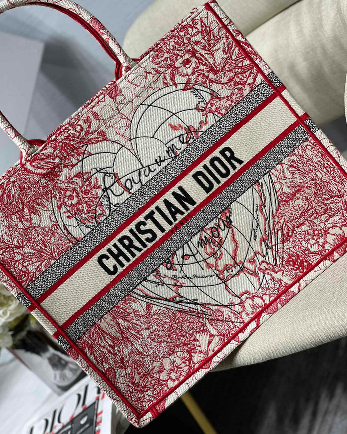 Dior Embroidered Canvas Book Tote M12871