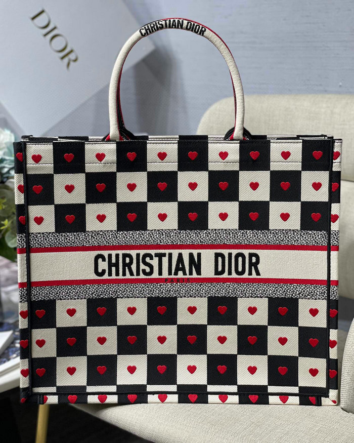 Dior Embroidered Canvas Book Tote M12872