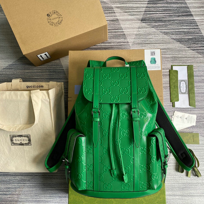 Gucci GG embossed backpack Green 625770