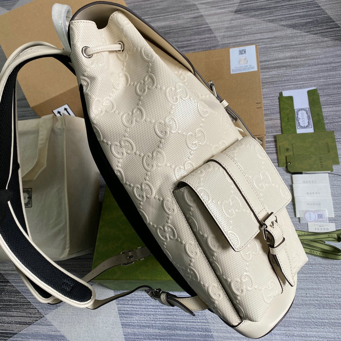 Gucci GG embossed backpack White 625770