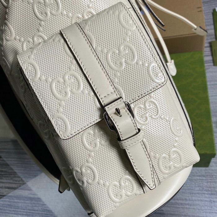 Gucci GG embossed backpack White 625770