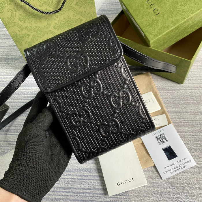 Gucci GG embossed mini bag Black 625571