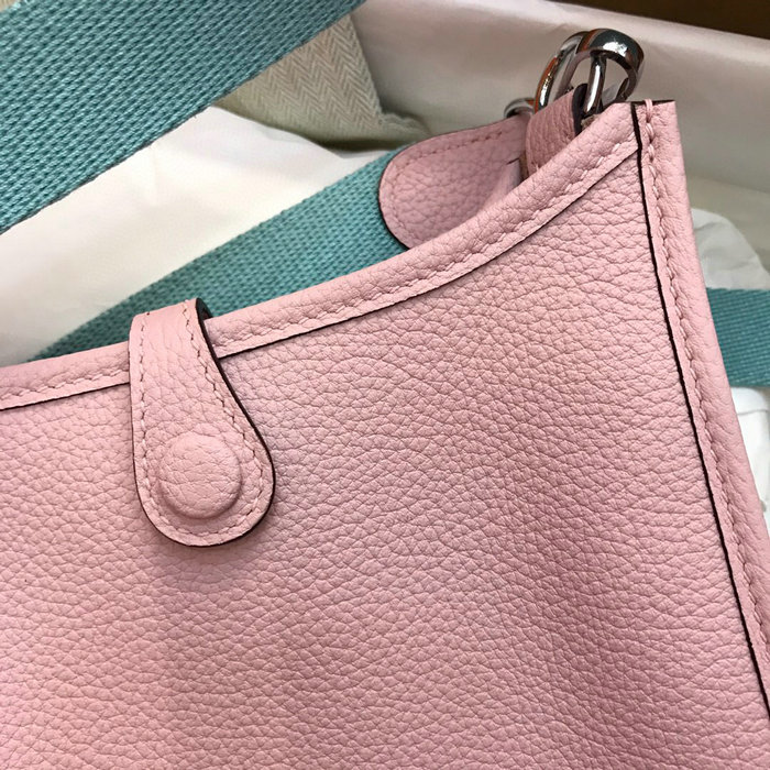 Hermes Togo Leather Mini Evelyne Bag Pink H05634