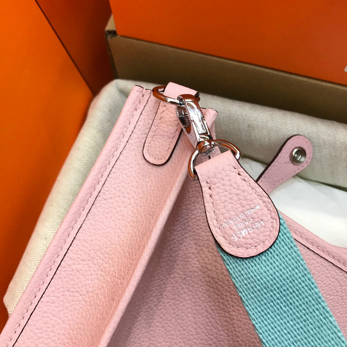 Hermes Togo Leather Mini Evelyne Bag Pink H05634