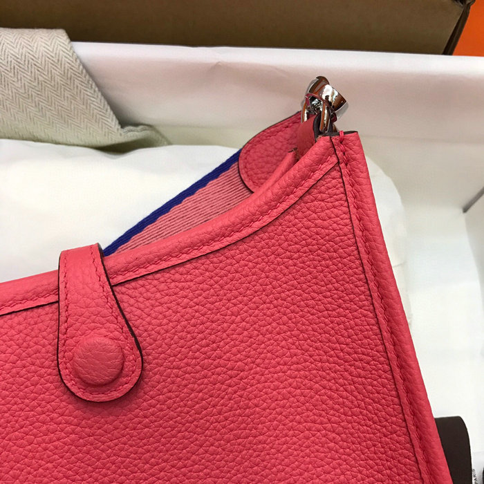 Hermes Togo Leather Mini Evelyne Bag Rose H05634