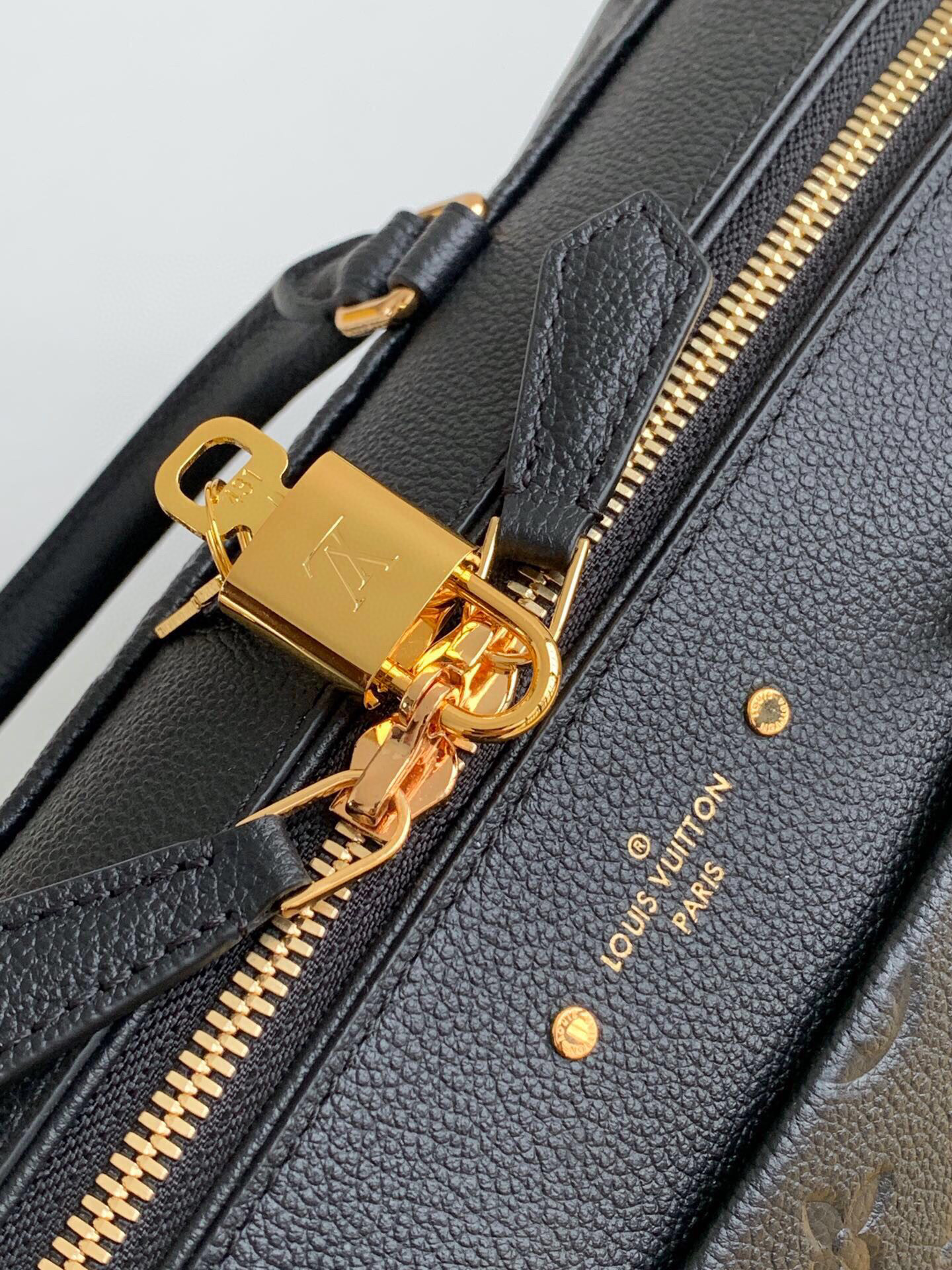 Louis Vuitton Monogram Empreinte Speedy Bandoulier Black M44736