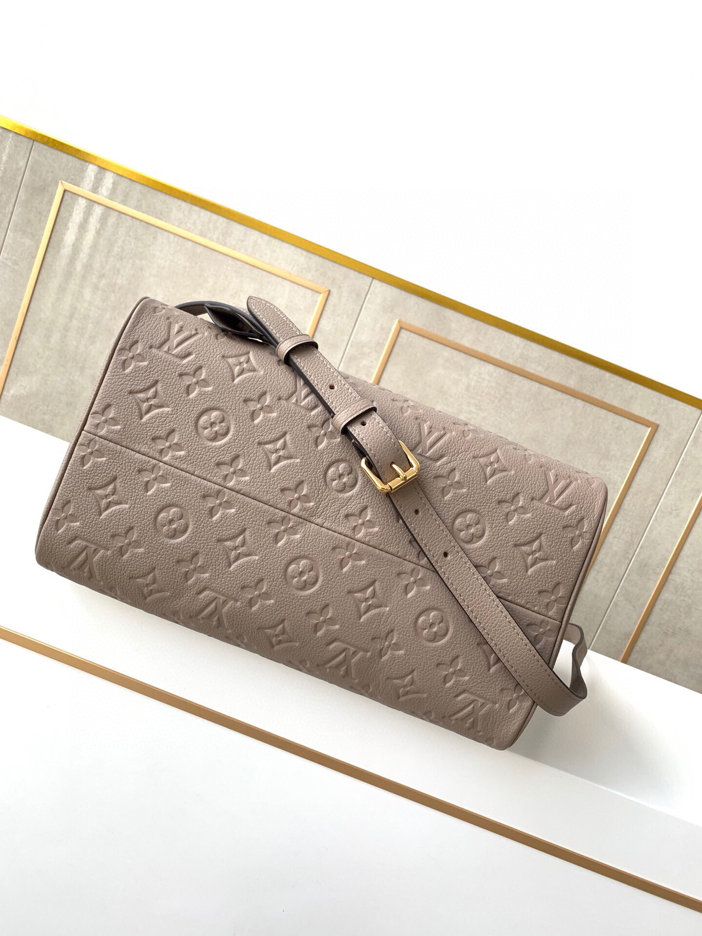 Louis Vuitton Monogram Empreinte Speedy Bandoulier Nude M44736