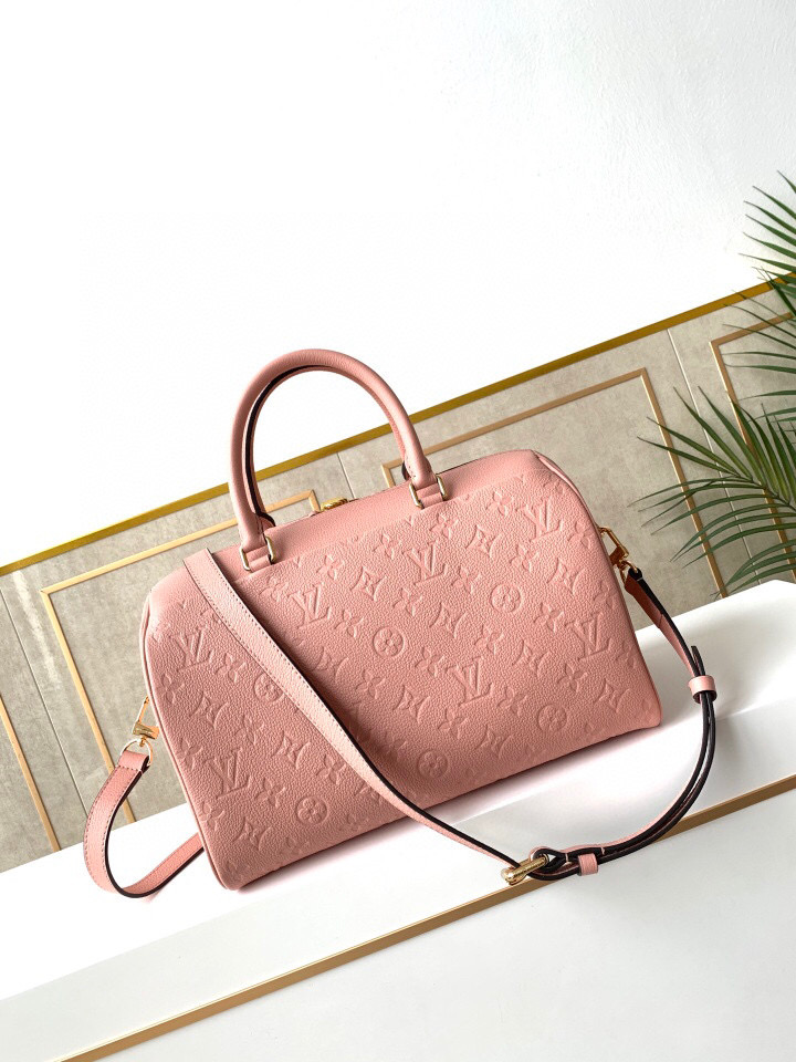 Louis Vuitton Monogram Empreinte Speedy Bandoulier Pink M44736