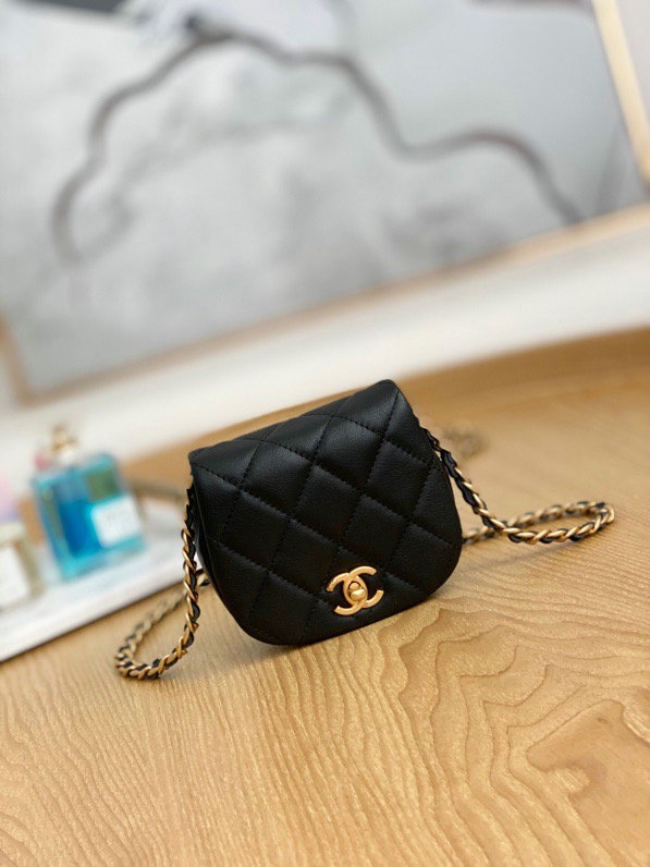 Chanel Calfskin Clutch with Chain Black AP2344