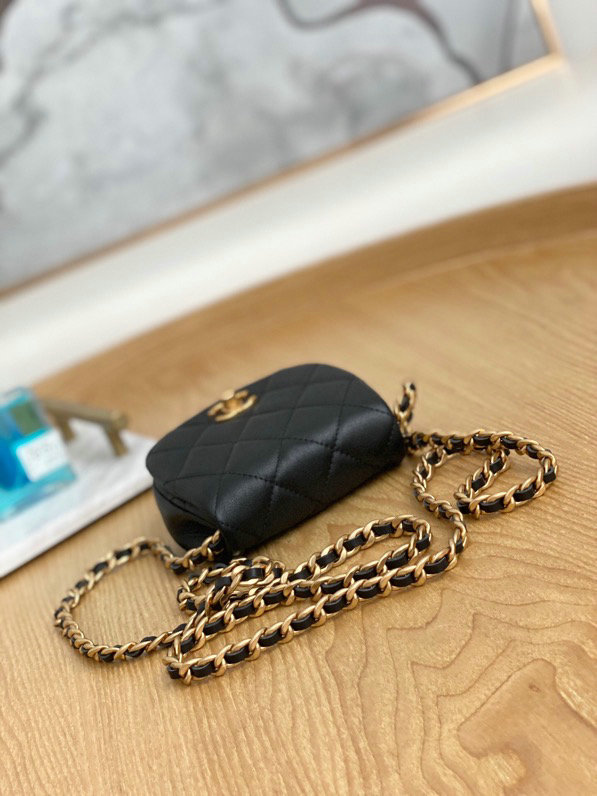 Chanel Calfskin Clutch with Chain Black AP2344