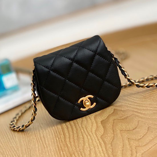 Chanel Calfskin Clutch with Chain Black AP2344