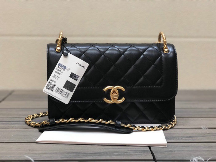 Chanel Calfskin Small Flap Bag Black AS2715