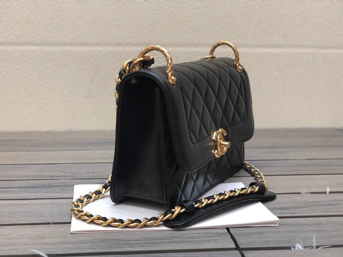 Chanel Calfskin Small Flap Bag Black AS2715