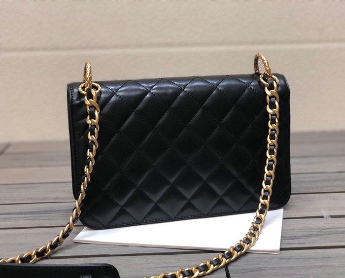 Chanel Calfskin Small Flap Bag Black AS2715