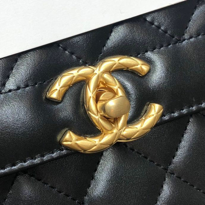 Chanel Calfskin Small Flap Bag Black AS2715