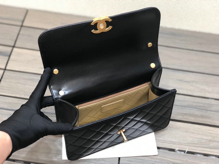 Chanel Calfskin Small Flap Bag Black AS2715