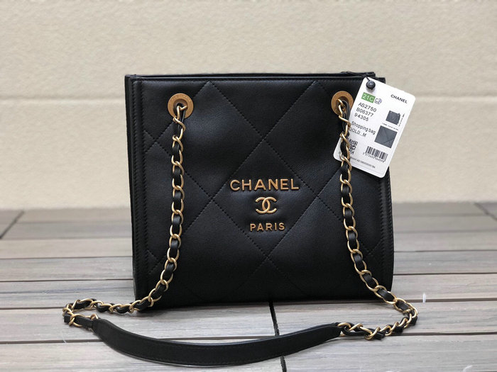 Chanel Calfskin Small Shopping Bag Black AS2750