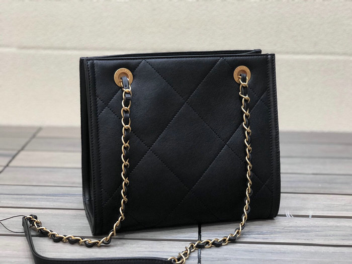 Chanel Calfskin Small Shopping Bag Black AS2750