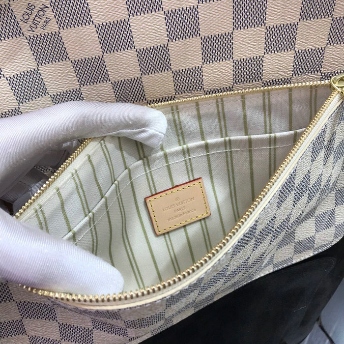 Louis Vuitton Damier Azur Canvas NEVERFULL MM Beige N41605