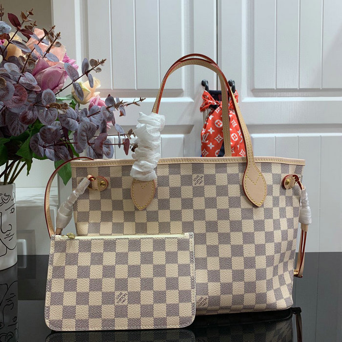 Louis Vuitton Damier Azur Canvas Neverfull PM Beige N41362