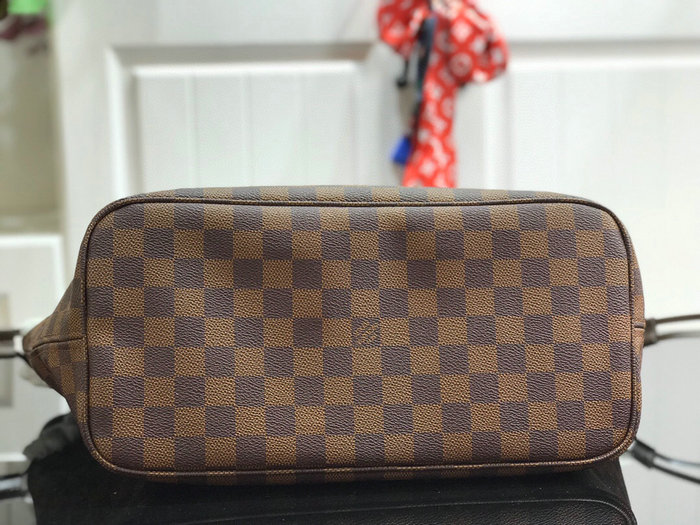 Louis Vuitton Damier Ebene Canvas NEVERFULL MM Red N41603